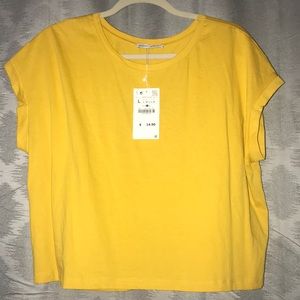 NWT Zara Mustard Yellow Shirt